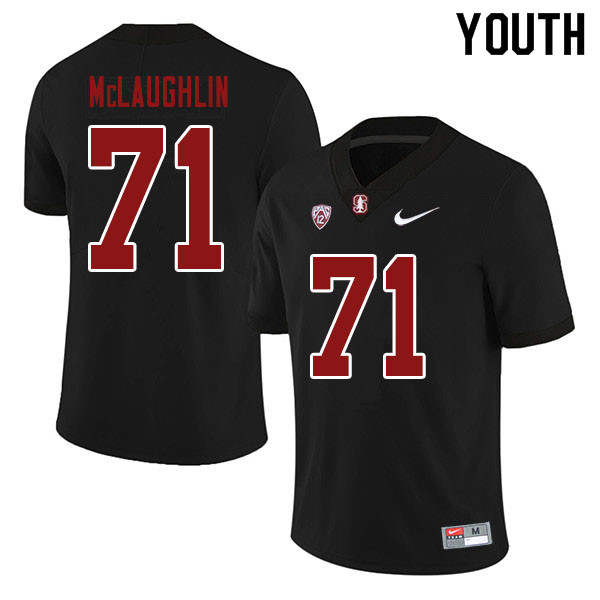 Youth #71 Connor McLaughlin Stanford Cardinal College Football Jerseys Sale-Black